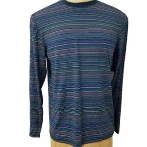 MEN'S GUESS Multi-Color Long Sleeve Shirt. Medium